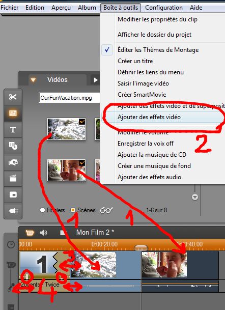 Utilisation du thème multiplicateur de pistes vidéo pour Pinnacle Studio 14