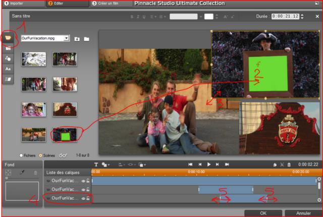 Utilisation des montion titles de Pinnacle Studio 14 pour créer des pistes vidéo supplémentaires