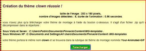 Résultat de l'importation