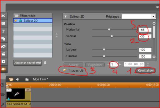 Animation par Image clef dans Pinnacle Studio