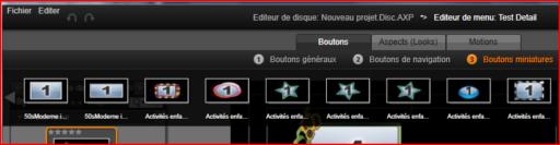 Boutons Miniature dans Pinnacle Studio 16